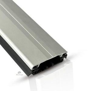 Klämprofil med Gummipackningar - Anodiserad Aluminium - Silber/Braun