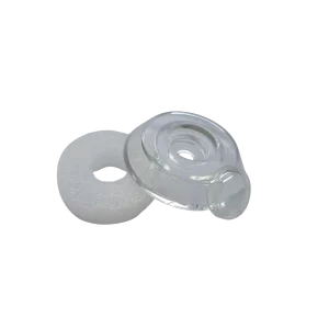 Plastbrickor med hatt - klar plast (25 stk)