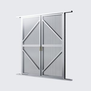 Dubbel dörr till växthus MAKAN (182 x 210 cm)