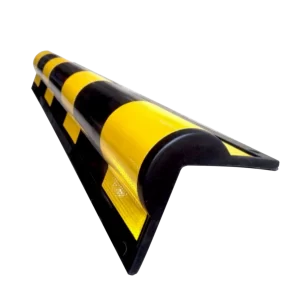 Rundat Gummi Hörnskydd 110×110×790 mm – Svart