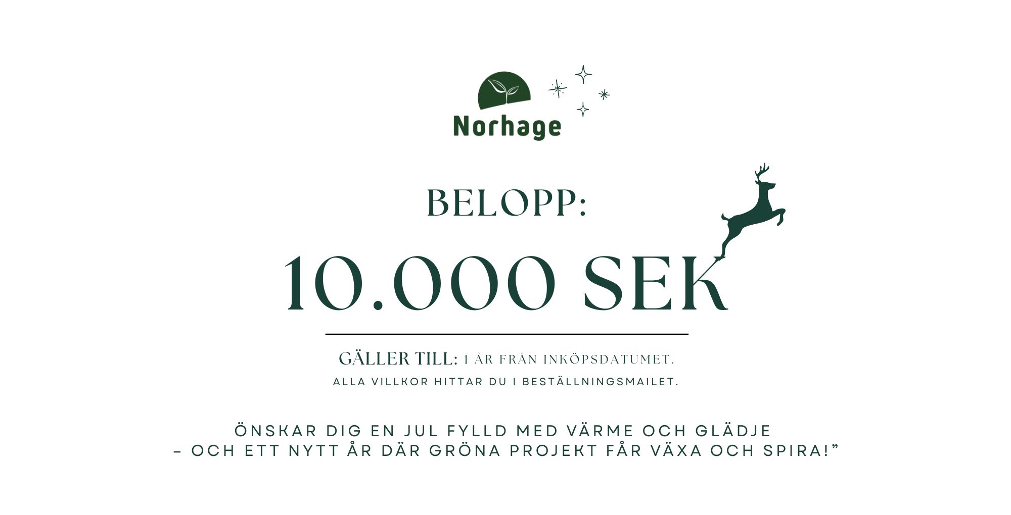 Presentkort på 10000 kr
