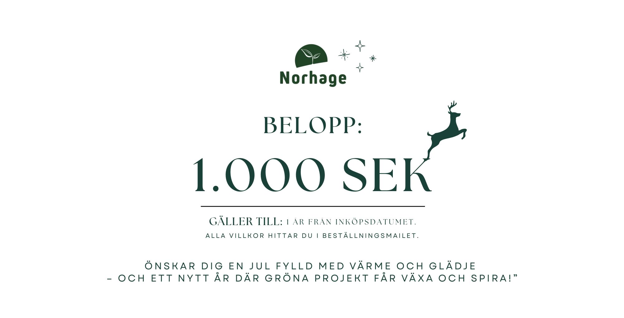 Presentkort på 1000 kr