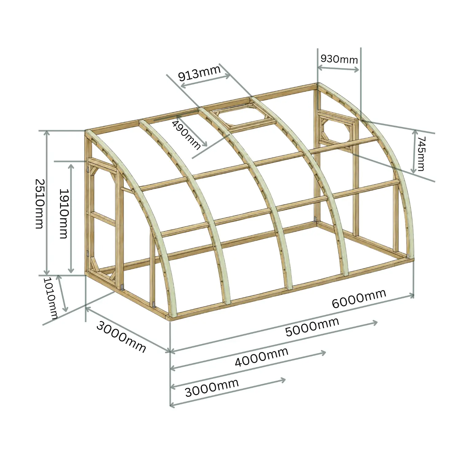 Växthus Vägg 300 (6-18m²) - Bild 9