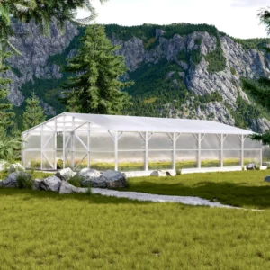Stormsäkert växthus Makan 800 (64–160 m²)