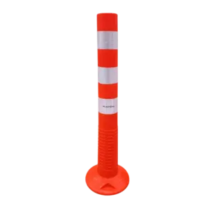 Flexibel avspärrningsstolpe med reflexränder – 755 mm, orange