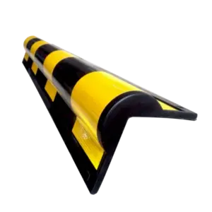 Rundat gummi hörnskydd 110×110×790 mm – svart