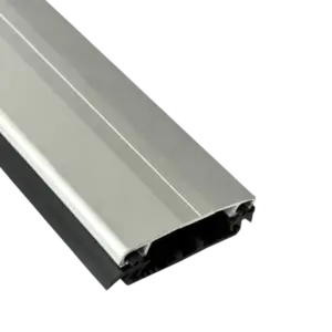 Aluminium klämprofil - anodiserad, med gummipackningar, silver