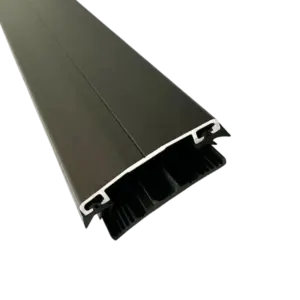 Aluminium klämprofil - anodiserad, med gummipackningar, brun
