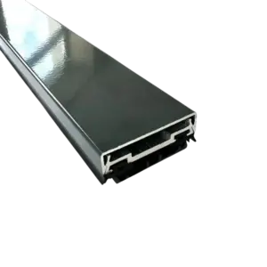 Aluminium klämprofil - anodiserad, med täcklock och tätningar, antracit
