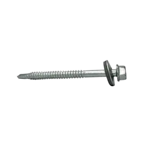 Självborrande rostfri skruv med packning – Hex 5,5 x 70 mm (100 st)