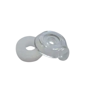Plastbrickor med hatt - klar plast (25 stk)