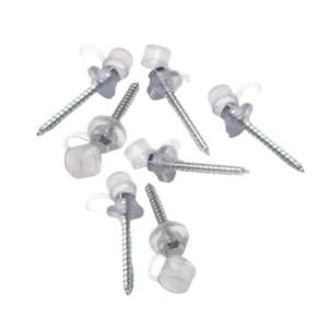 Träskruvar med packning och lock – galvaniserat, Hex (50 st)