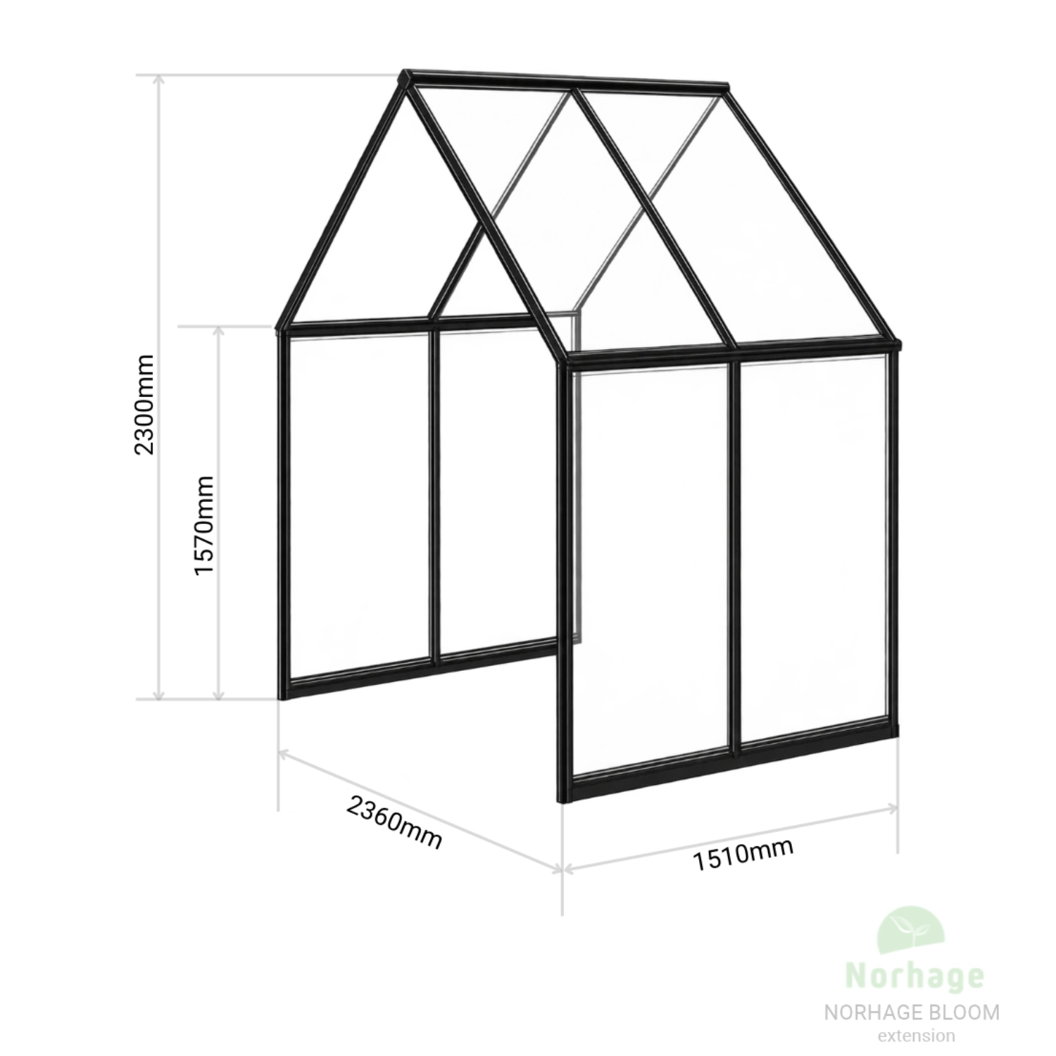 Förlängning till Bloom-växthus – ytterligare 3,56 m² - Bild 2