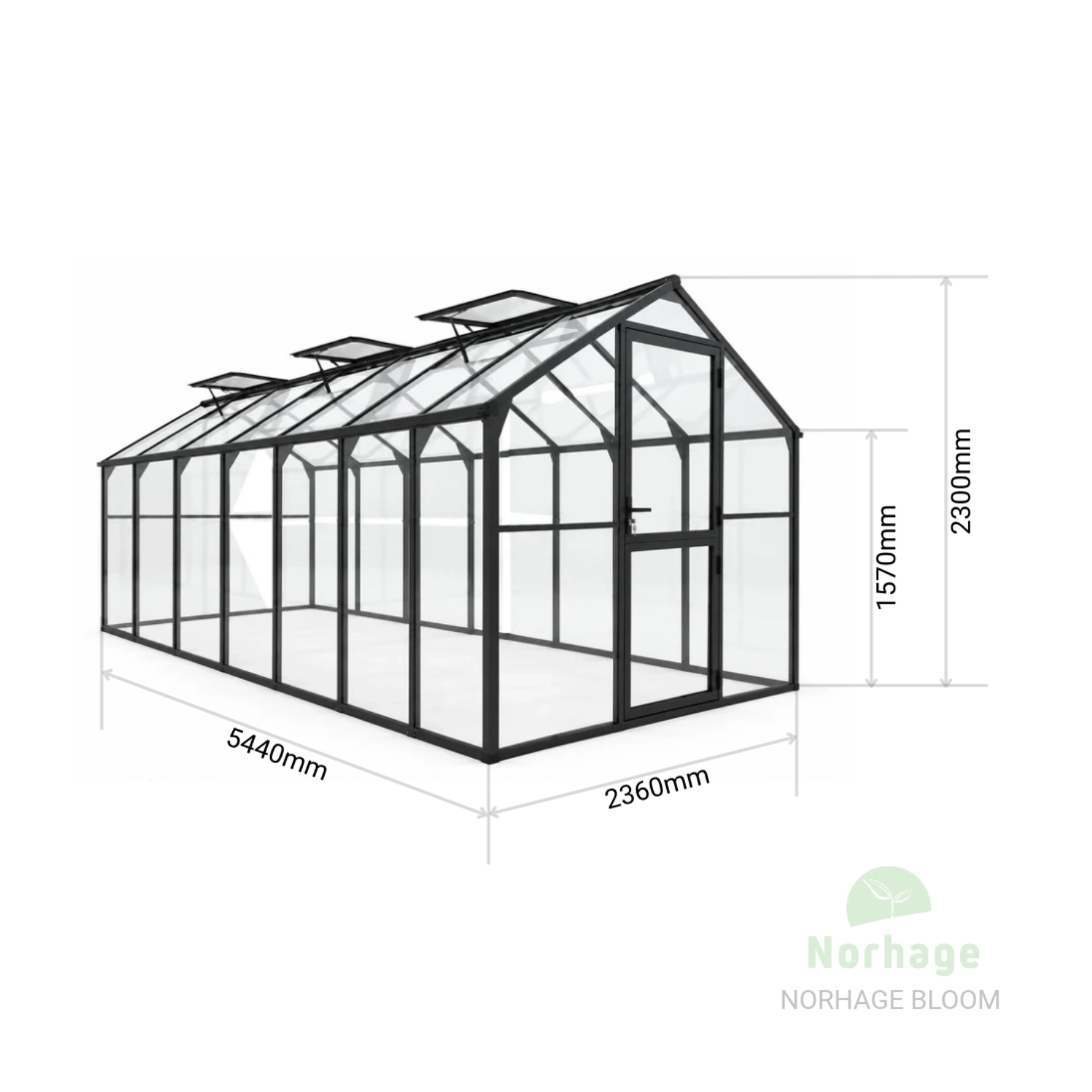 Drivhus i glas Bloom (5,48–12,85 m²) - Bild 12